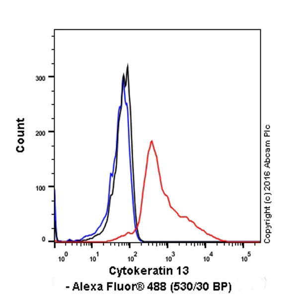 Flow Cytometry (Intracellular) - Anti-Cytokeratin 13 antibody [EPR3671] - BSA and Azide free (AB239918)