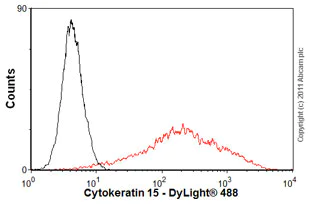Flow Cytometry (Intracellular) - Anti-Cytokeratin 15 antibody [EPR1614Y] (AB52816)