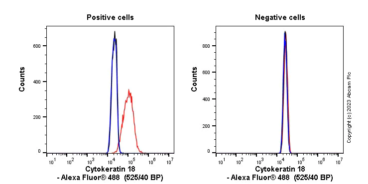 Flow Cytometry (Intracellular) - Anti-Cytokeratin 18 antibody [E431-1] - BSA and Azide free (AB193557)