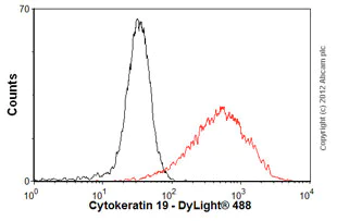 Flow Cytometry (Intracellular) - Anti-Cytokeratin 19 antibody [A53-B/A2] - Cytoskeleton Marker (AB7754)