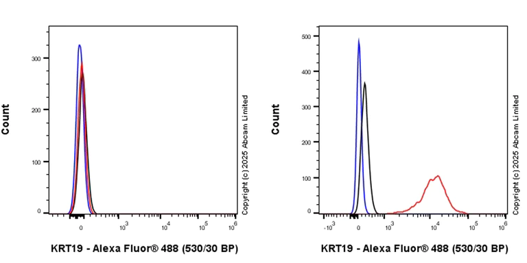 Flow Cytometry (Intracellular) - Anti-Cytokeratin 19 antibody [EP1580Y] - Mouse IgG2a (Chimeric) - BSA and Azide free (AB324850)