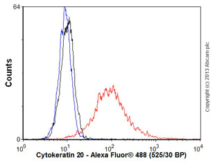 Flow Cytometry (Intracellular) - Anti-Cytokeratin 20 antibody [EPR1622Y] - BSA and Azide free (AB219589)