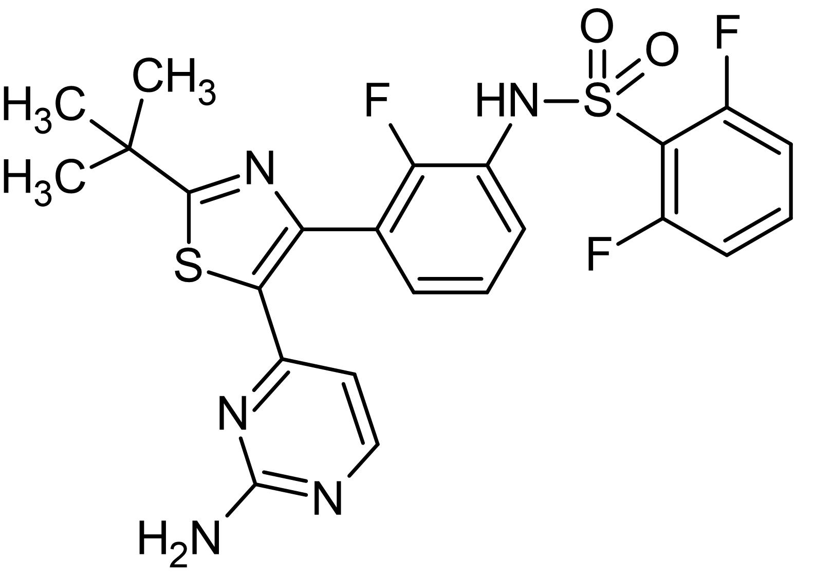 Dabrafenib, mutant B-Raf V600E inhibitor