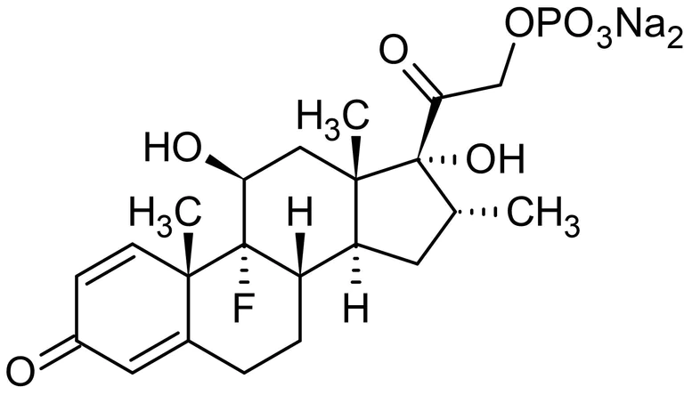 Chemical Structure - Dexamethasone sodium phosphate, glucocorticoid receptor agonist (AB142419)