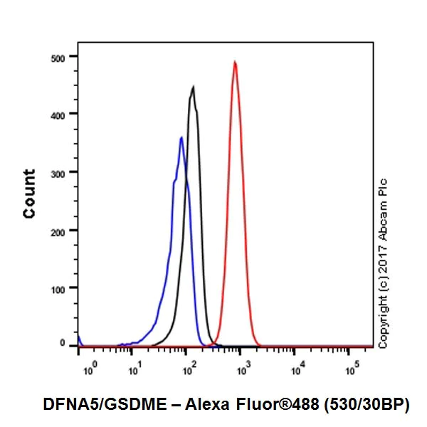 Flow Cytometry (Intracellular) - Anti-DFNA5/GSDME antibody [EPR19859] - N-terminal (AB215191)