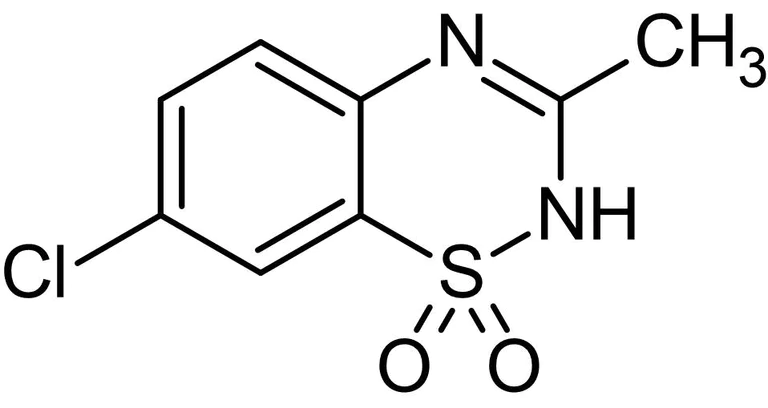 Chemical Structure - Diazoxide, KIR6.x (ATP-sensitive K+ channel) activator (AB120266)
