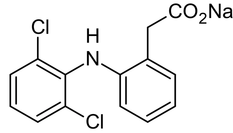 Chemical Structure - Diclofenac sodium salt, cyclo-oxygenase inhibitor (AB120621)