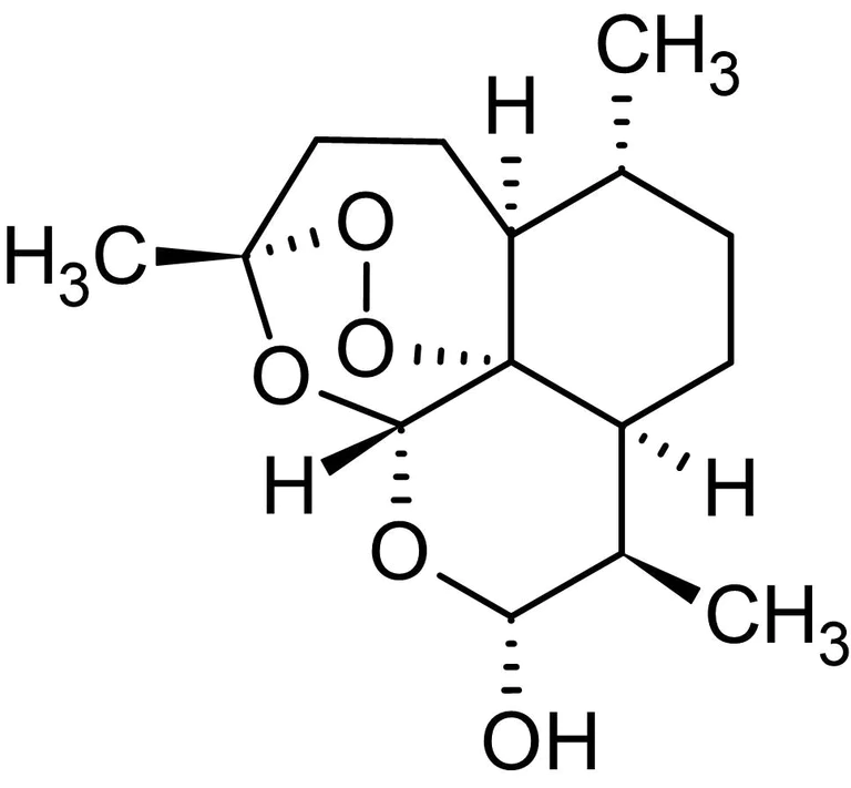 Chemical Structure - Dihydroartemisinin, active metabolite of artemether and artesunate (AB142690)