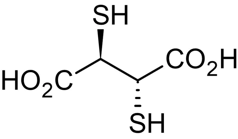 Chemical Structure - DMSA (Meso-2,3-dimercaptosuccinic acid), Lead chelating agent (AB142294)