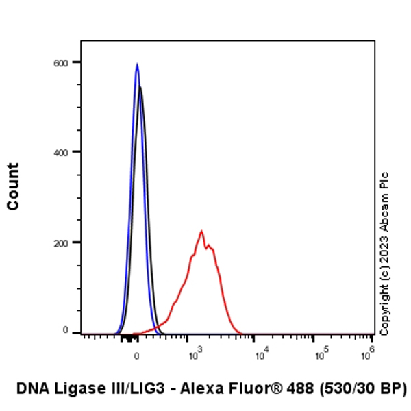 Flow Cytometry (Intracellular) - Anti-DNA Ligase III/LIG3 antibody [EPR27265-44] - BSA and Azide free (AB313375), expandable thumbnail