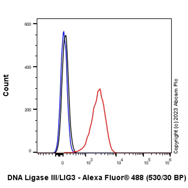 Flow Cytometry (Intracellular) - Anti-DNA Ligase III/LIG3 antibody [EPR27265-44] - BSA and Azide free (ab313375), expandable thumbnail