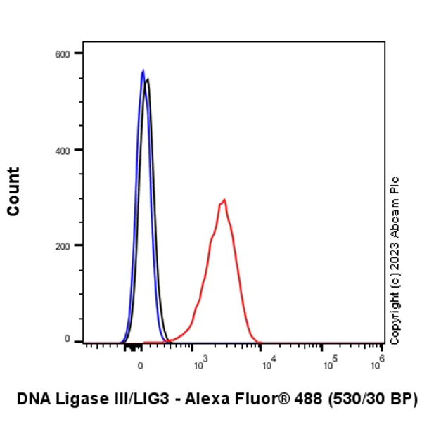 Flow Cytometry (Intracellular) - Anti-DNA Ligase III/LIG3 antibody [EPR27265-44] - BSA and Azide free (AB313375)