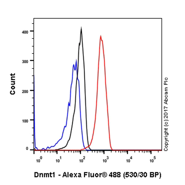 Flow Cytometry (Intracellular) - Anti-Dnmt1 antibody [EPR18453] - BSA and Azide free (AB222228)