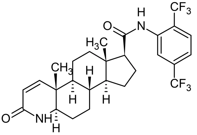 Chemical Structure - Dutasteride, dual 5alpha reductase type 1 and type 2 inhibitor (AB141278)