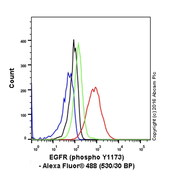 Flow Cytometry (Intracellular) - Anti-EGFR (phospho Y1173) antibody [E124] (AB32578)