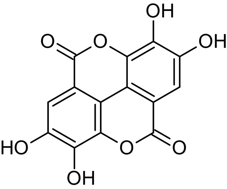 Chemical Structure - Ellagic acid, casein kinase 2 (CK2) inhibitor (AB120622)