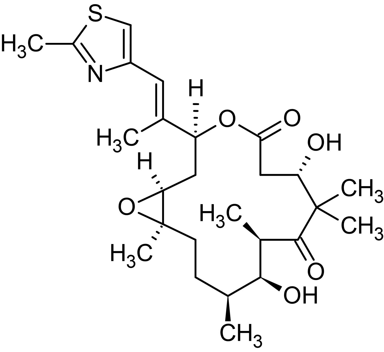 Chemical Structure - Epothilone B, Microtubule stabilizing agent (AB141271), expandable thumbnail