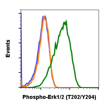 Flow Cytometry - Anti-ERK1 (phospho T202 + Y204) + ERK2 (phospho T185 + Y187) antibody [ERK12T202Y204-A11] (AB278538)