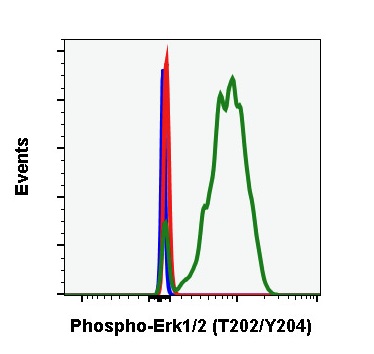 Flow Cytometry - Anti-ERK1 (phospho T202 + Y204) + ERK2 (phospho T185 + Y187) antibody [ERK12T202Y204-A11] (AB278538)