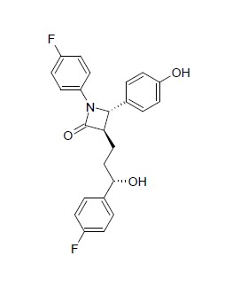 Chemical Structure - Ezetimibe, cholesterol absorption inhibitor (AB254455)