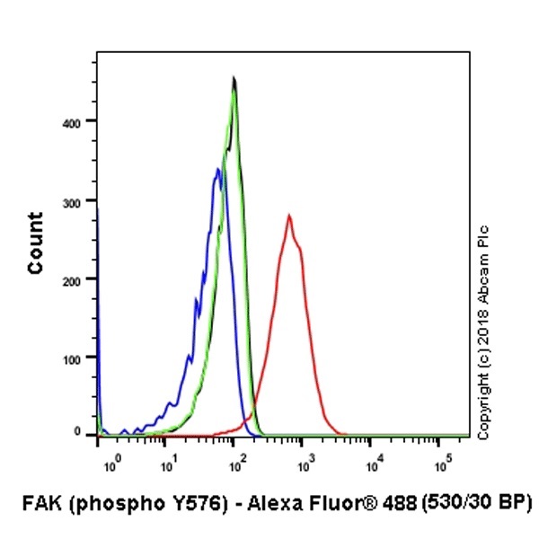 Flow Cytometry (Intracellular) - Anti-FAK (phospho Y576) antibody [EP1897Y] - BSA and Azide free (AB247442), expandable thumbnail