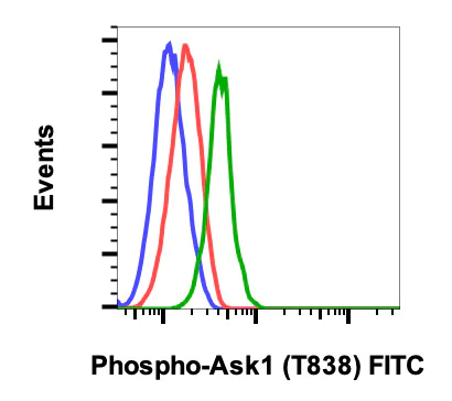 Flow Cytometry - FITC Anti-ASK1 (phospho T838) antibody [Ask1T838-8D12] (AB278784)