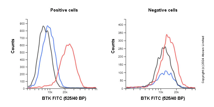 Flow Cytometry (Intracellular) - FITC Anti-BTK antibody [EPR20445] (AB322295)