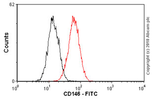 Flow Cytometry - FITC Anti-CD146 antibody [P1H12] (AB78451), expandable thumbnail