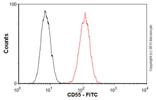 Flow Cytometry - FITC Anti-CD55 antibody [MEM-118] (AB28112)