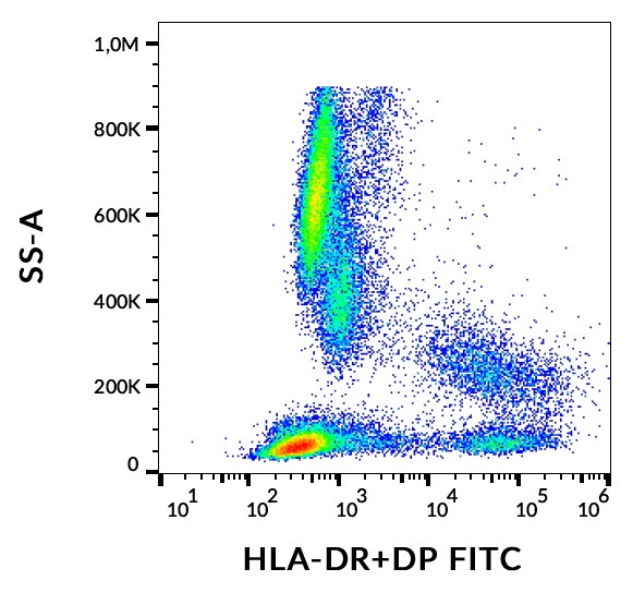Flow Cytometry - FITC Anti-HLA DR + HLA DP antibody [HL-38] (AB18232)
