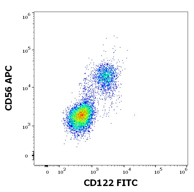 Flow Cytometry - FITC Anti-IL2 Receptor beta/p75 antibody [TU27] (AB326484)