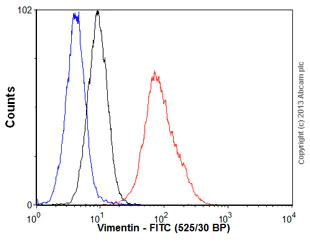 Flow Cytometry (Intracellular) - FITC Anti-Vimentin antibody [RV202] (AB128507)