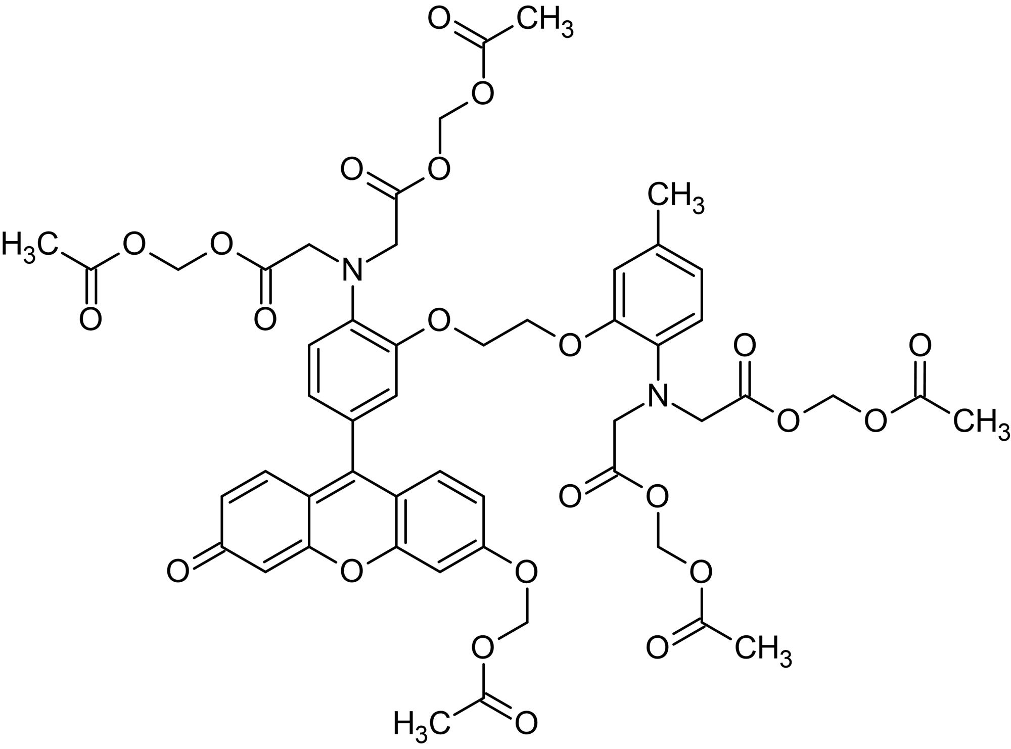 Chemical Structure - Fluo-2 AM, green fluorescent Ca2+ binding dye (AB142775), expandable thumbnail