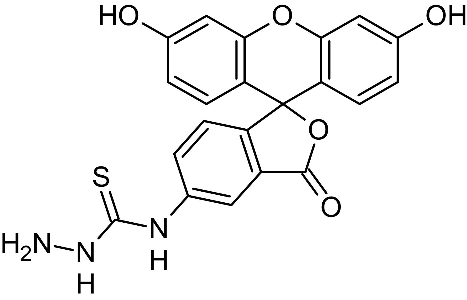 Chemical Structure - Fluorescein-5-thiosemicarbazide, Fluorescent tag (AB145390), expandable thumbnail