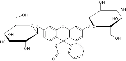 Chemical Structure - Fluorescein di-β-D-glucopyranoside (FDGlu) (AB273893)
