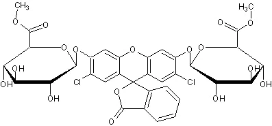 Chemical Structure - Fluorescein di-β-D-glucuronide, dimethyl ester (AB275544)