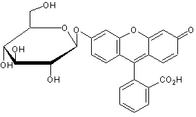 Chemical Structure - Fluorescein mono-β-D-glucopyranoside (FMGlc) (AB275326)