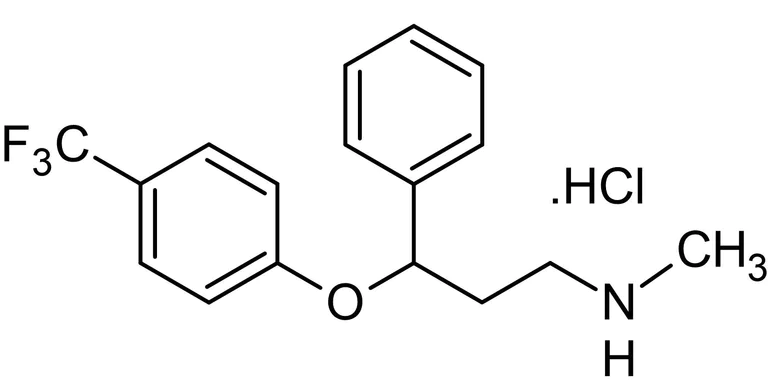 Chemical Structure - Fluoxetine hydrochloride, 5-HT reuptake inhibitor (AB120077)
