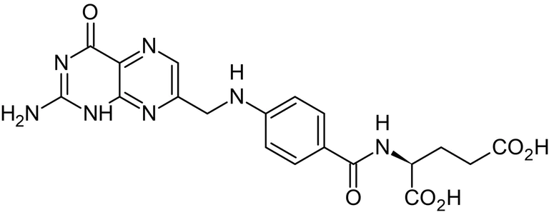 Chemical Structure - Folic acid (Folate), Synthetic vitamin B9 (AB143621)