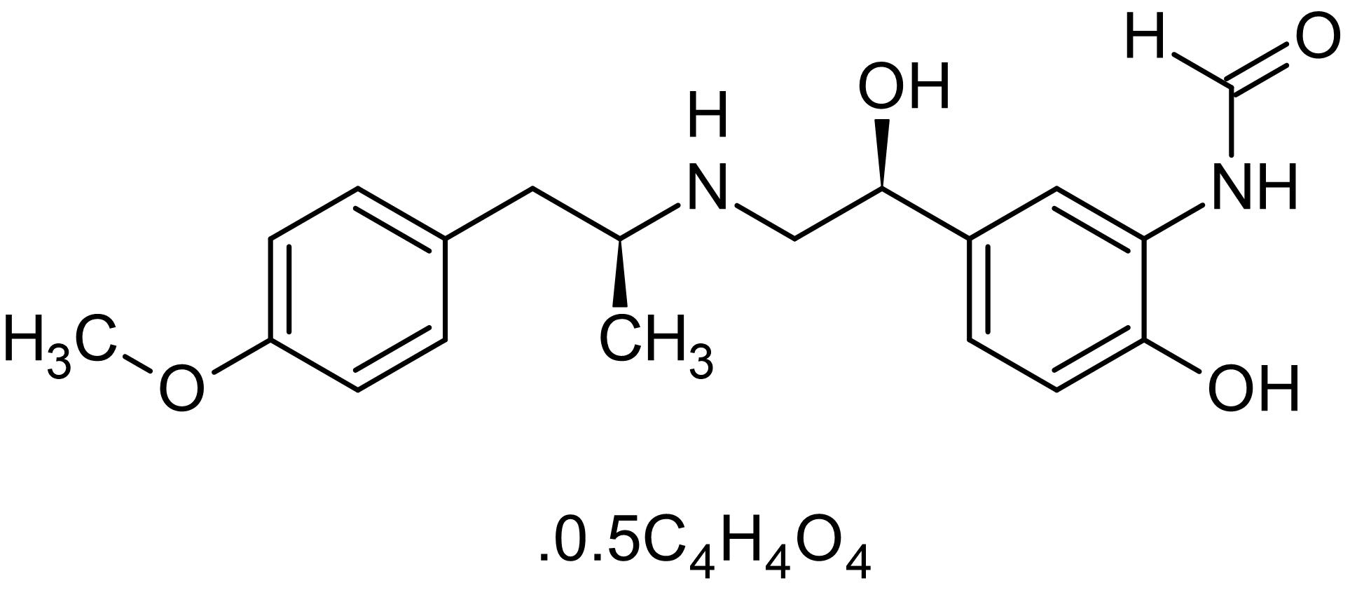 Chemical Structure - Formoterol hemifumarate, beta2 adrenoceptor agonist (AB120786)
