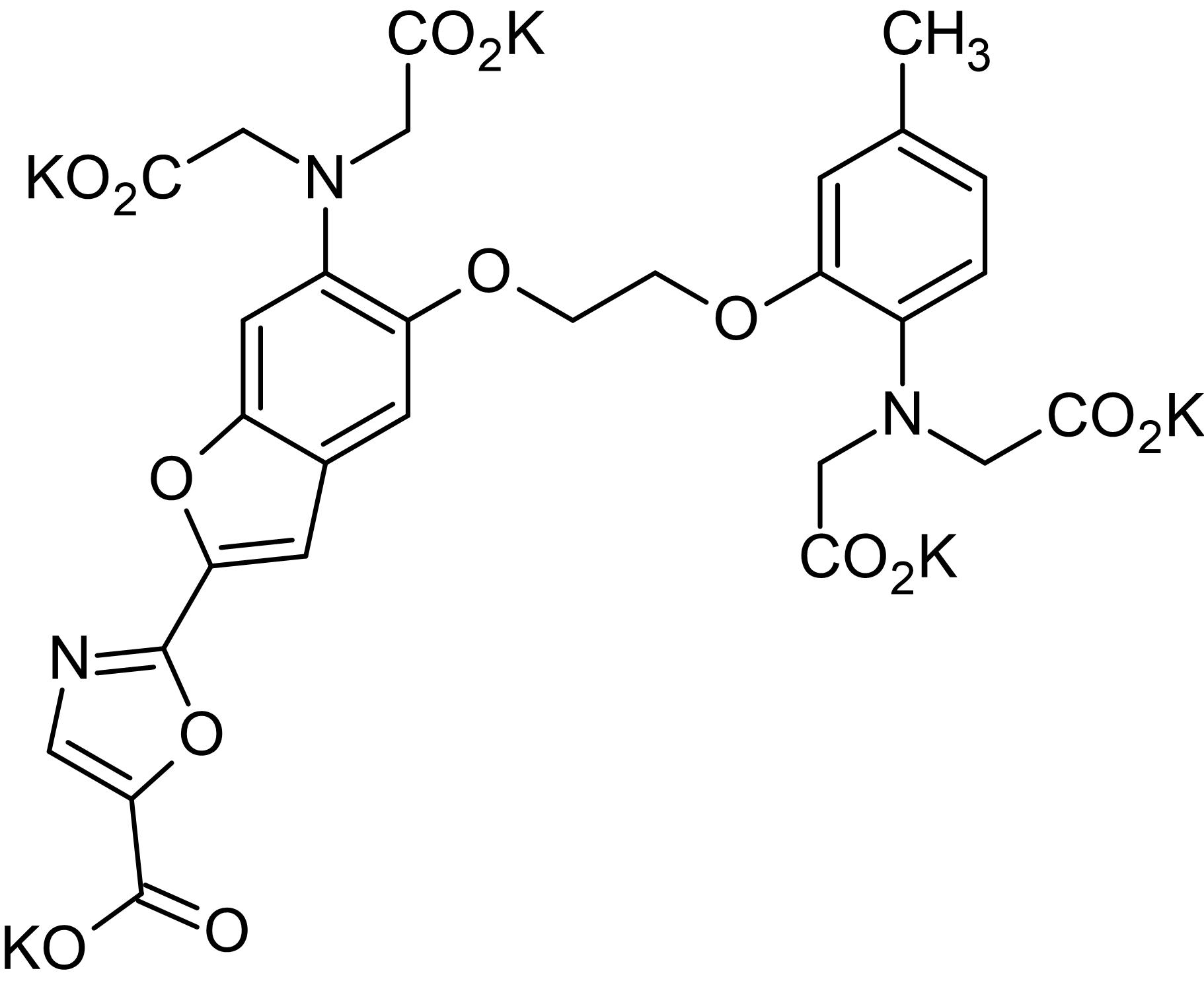 Chemical Structure - Fura-2 K+ salt, fluorescent Ca2+ binding dye (AB142777), expandable thumbnail