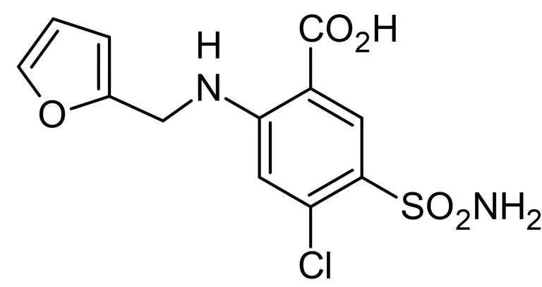Chemical Structure - Furosemide, Na+/2Cl-/K+ cotransporter inhibitor (AB120314)