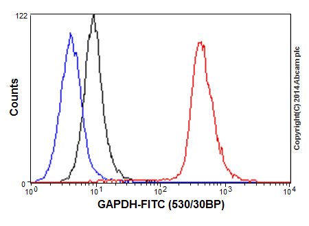 Flow Cytometry (Intracellular) - Anti-GAPDH antibody [EPR16884] - BSA and Azide free (AB199554)