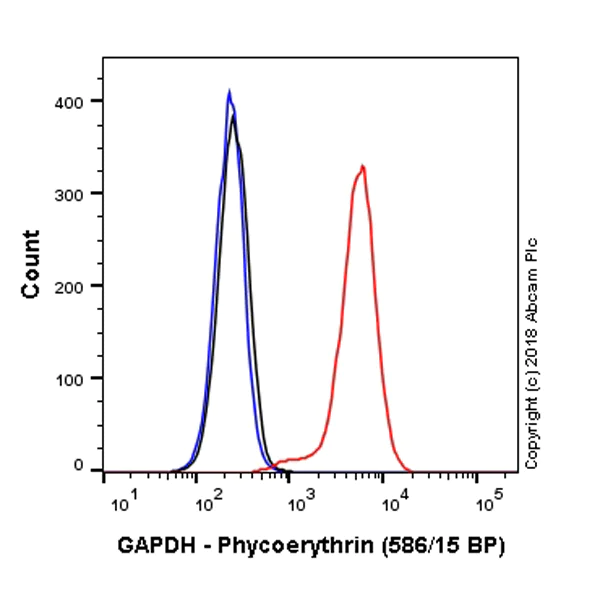 Flow Cytometry (Intracellular) - Anti-GAPDH antibody [EPR16891] - BSA and Azide free (AB199553)