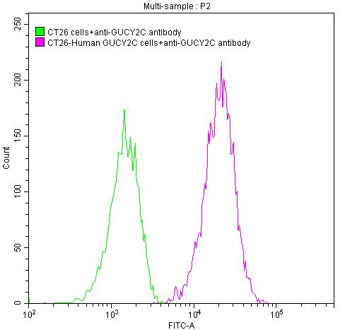 Flow Cytometry - Anti-GC-C antibody [2E5] - Human IgG1 (Chimeric) (AB314020), expandable thumbnail