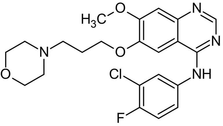 Chemical Structure - Gefitinib, EGFR tyrosine kinase inhibitor (AB142052)