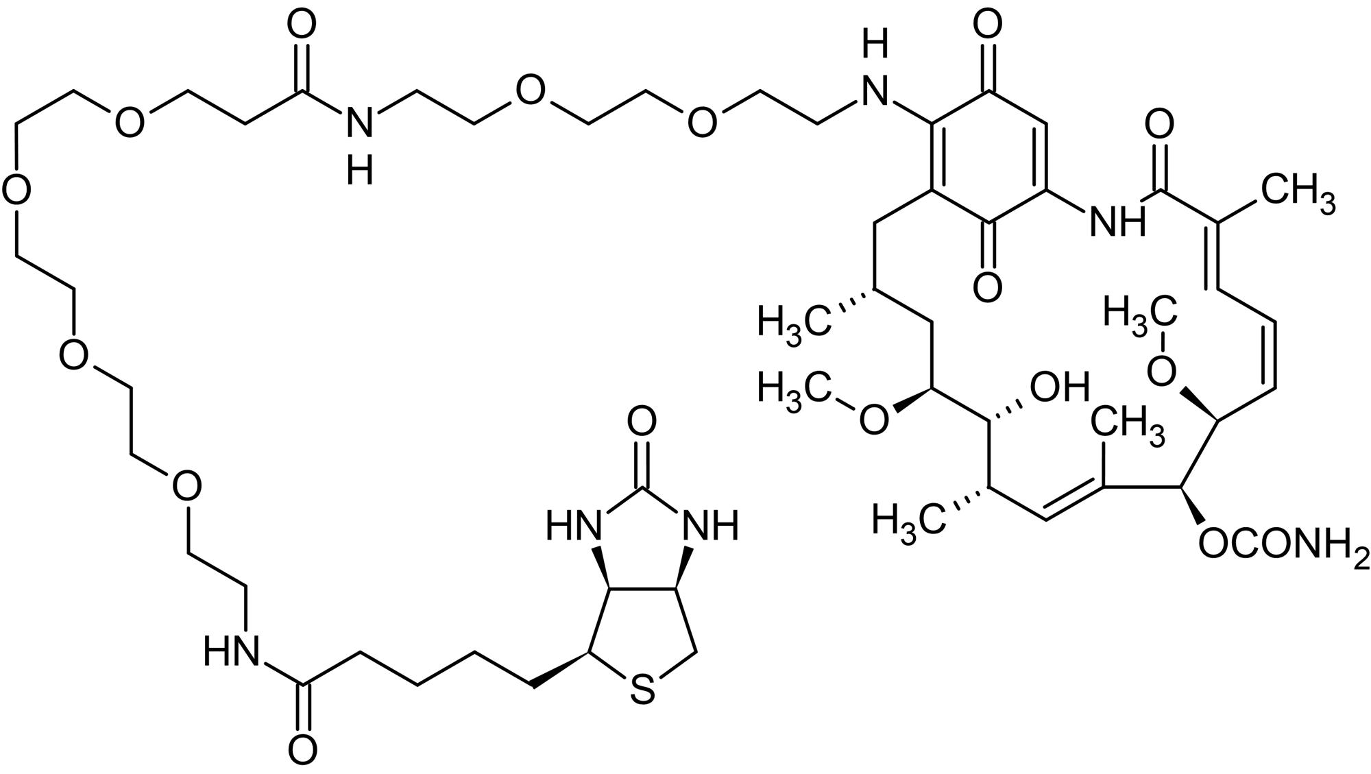 Chemical Structure - Geldanamycin-biotin, HSP90 inhibitor (AB141583), expandable thumbnail