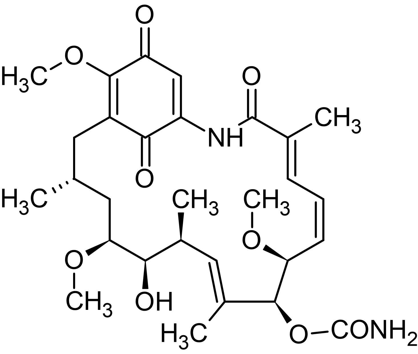 Chemical Structure - Geldanamycin, Hsp90 inhibitor (AB120896)