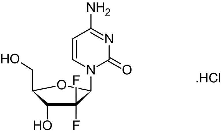 Chemical Structure - Gemcitabine hydrochloride, Deoxycytidine analog (AB141431)
