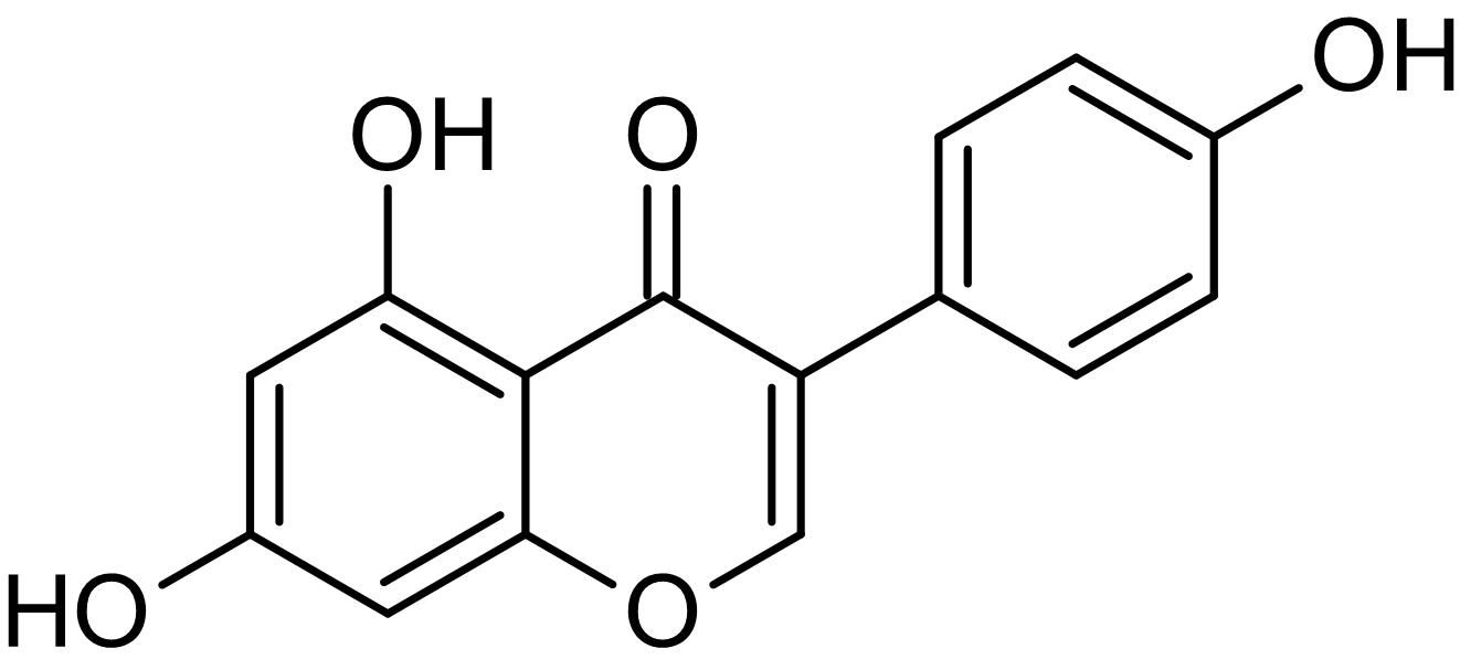 Chemical Structure - Genistein, Protein tyrosine kinase inhibitor (AB120112)